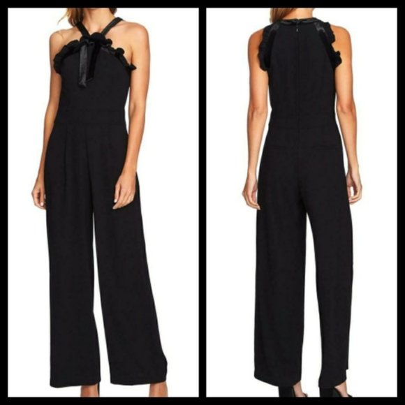 CeCe Pants - Cece Black Halter Jumpsuit Size 10 NWT